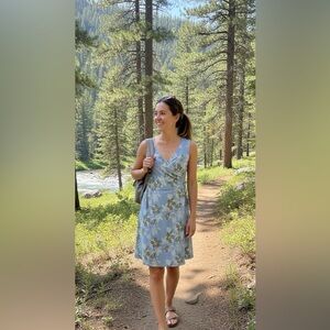Patagonia® Porch‎ Song Dress Large Blue Floral